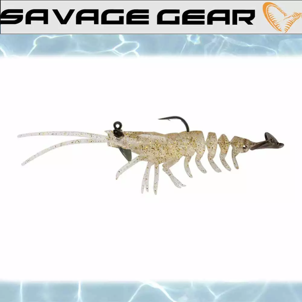 Lure Lure Gear Savage 3.5In 2Pk 3D Rtf Shrimp 4 Lures Savage Gear 3D Shrimp RTF 3.5IN 2Pk Lure