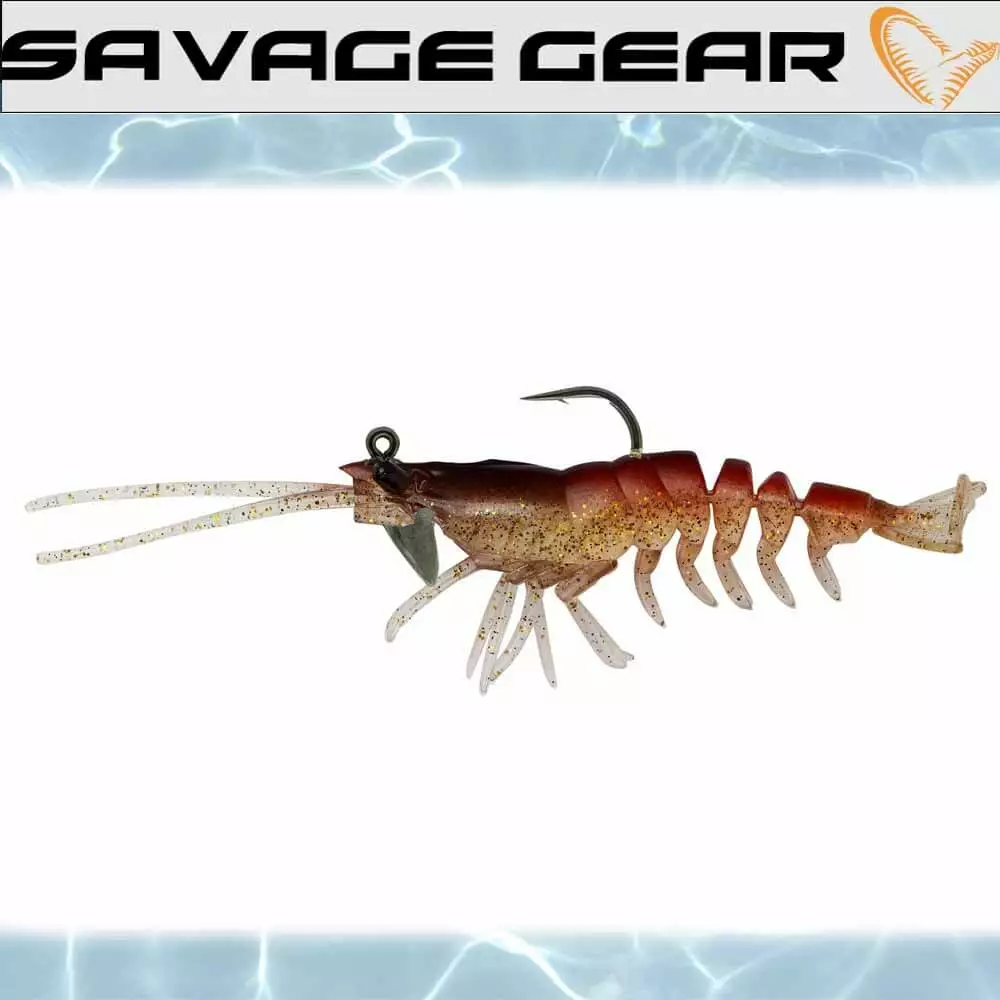 Lure Lure Gear Savage 3.5In 2Pk 3D Rtf Shrimp 11 Lures Savage Gear 3D Shrimp RTF 3.5IN 2Pk Lure