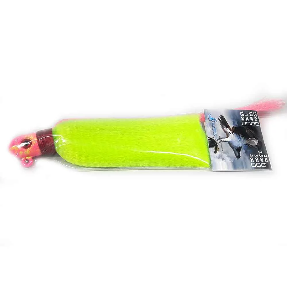T&A Jigs Lures 1.5OZ BULLET 3D EYES FLAIR HAWK JIG