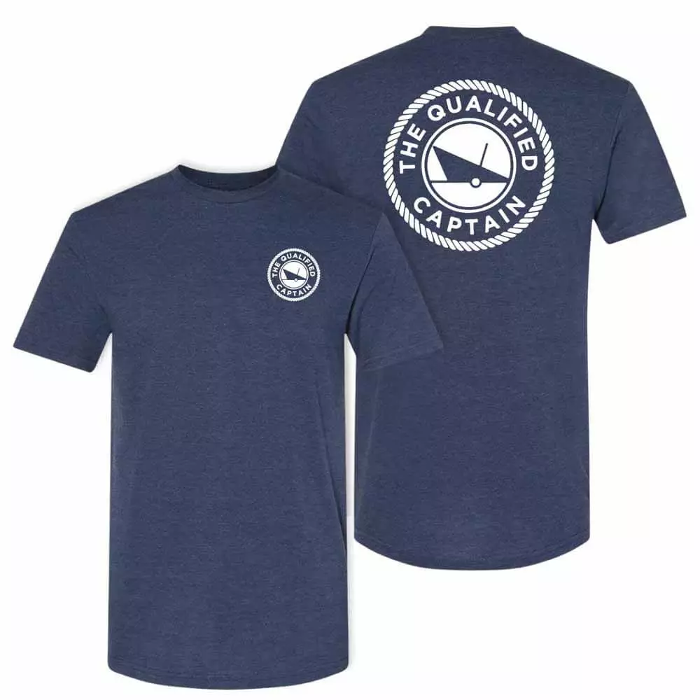 The Qualified Captain Tee Shirt Clothing Qualified S/ Navy/White 3 The Qualified Captain Navy/White Qualified S/S Tee Shirt Clothing & Gifts