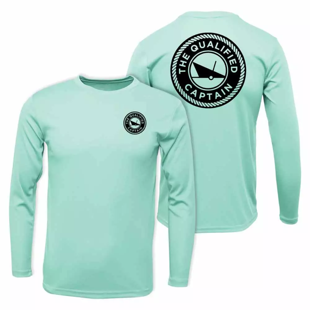 Seafoam Performance Crew The Qualified Captain Shirt 3 The Qualified Captain Seafoam Performance Crew Shirt