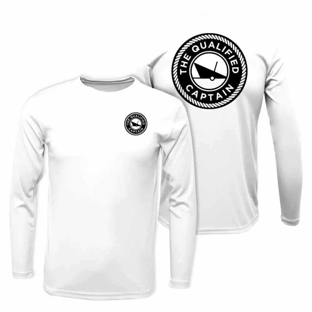 The Qualified Captain White Performance Crew Shirt Clothing 3 The Qualified Captain White Performance Crew Shirt Clothing & Gifts