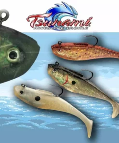 Tsunami- 3" Holographic Swim Shad Lure 4PK Soft Plastic Baits