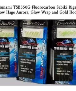 Tsunami TSB550G Glow Hage Aurora Fluorocarbon Sabiki Rig Terminal Tackle