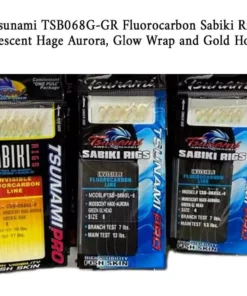 Monofilament Bait Rigs Tsunami TSB068G Glow Iridescent Hage Aurora Sabiki Rig