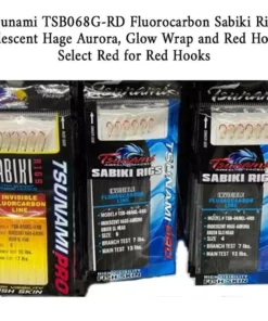 Monofilament Bait Rigs Tsunami TSB068G Glow Iridescent Hage Aurora Sabiki Rig