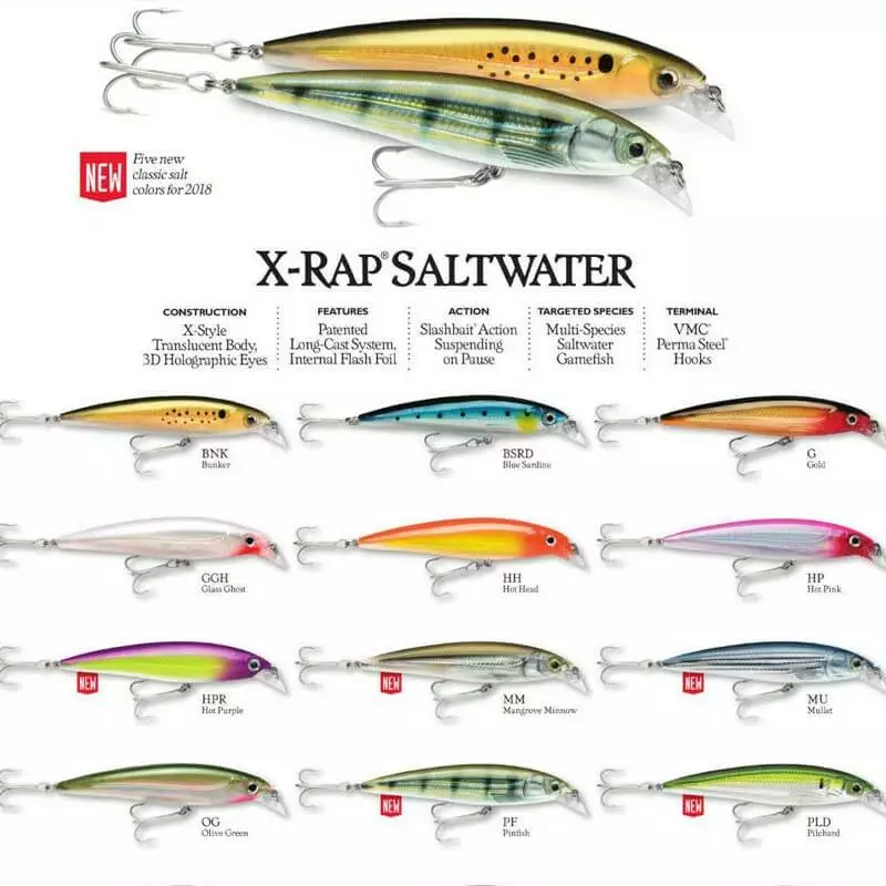 Lures Rapala SXR14 X-Rap Plug 3 Lures Rapala SXR14 X-Rap Plug