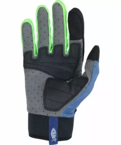 Aftco Apparel Aftco Blue Camo Jigpro Gloves Fishing Accessories