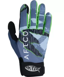 Aftco Apparel Aftco Blue Camo Jigpro Gloves Fishing Accessories