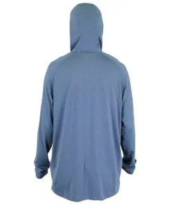 Aftco Apparel Aftco Space Blue Heather Samurai 2 L/S Hooded Performance Shirt Clothing & Gifts