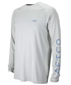 Aftco Apparel Aftco Silver Heather Samurai 2 L/S Performance Shirt