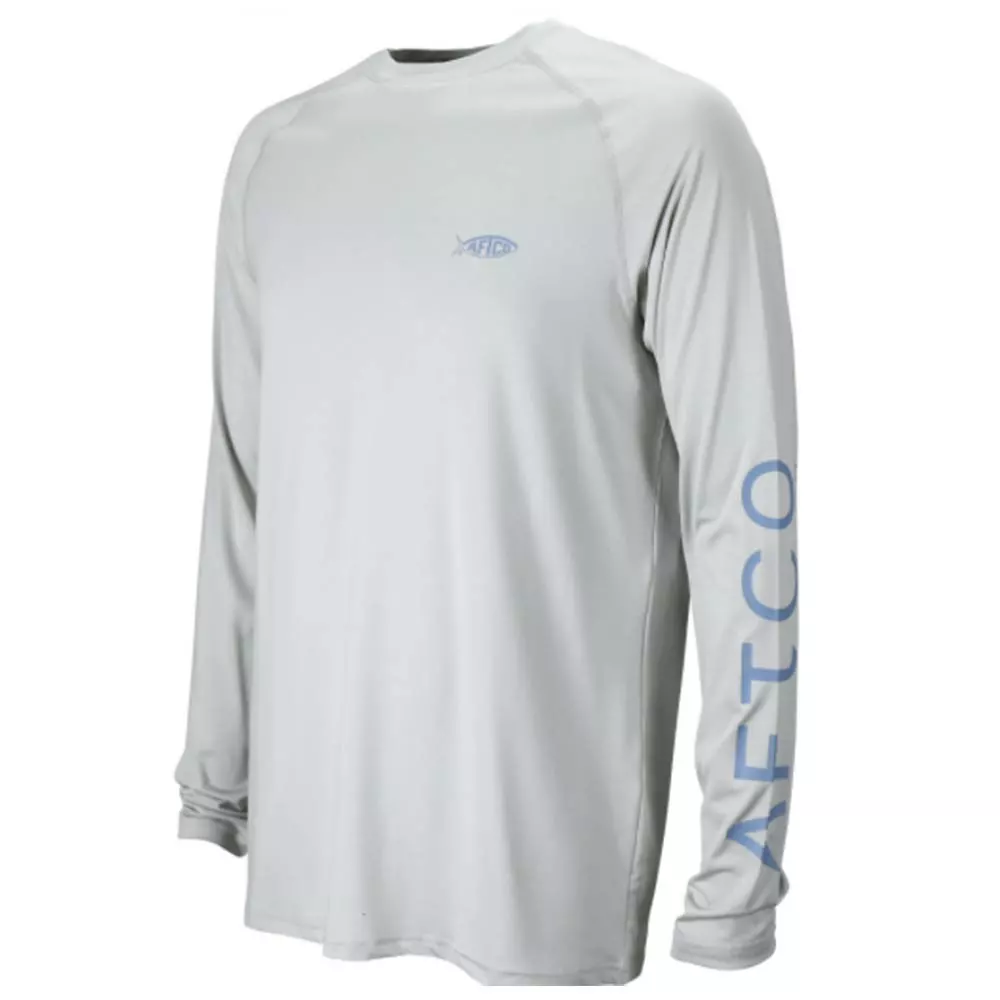 Heather Aftco Silver Shirt Apparel Samurai 2 L/ Performance 3 Aftco Apparel Aftco Silver Heather Samurai 2 L/S Performance Shirt