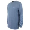 Aftco Apparel Aftco Samurai L/S Sun Protection Performance Shirt In Space Blue Heathe