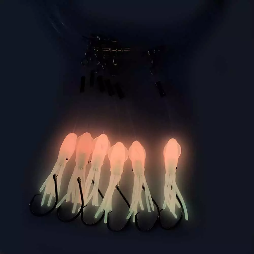 Harry' Capt. Harry' Capt. Tackle Squid Rig Deep Dropping Terminal Glow Eye Yellow Pink 4 Capt. Harry's Products Terminal Tackle Capt. Harry's Deep Dropping Yellow Eye Pink Glow Squid Rig