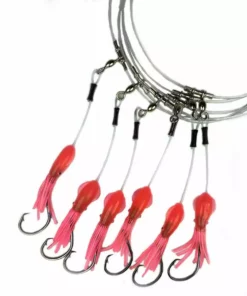 Capt. Harry's Products Terminal Tackle Capt. Harry's Deep Dropping Yellow Eye Pink Glow Squid Rig