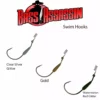 Bas Hook Assassin 3/16Oz 5/0 3Pk Swim 2 Bass Assassin 3/16OZ 5/0 Swim Hooks 3Pk