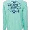 Capt. Harry' Capt. Harry' T-Shirt Burly Marlin Island Reef Long Sleeve 2 Capt. Harry's Products Capt. Harry's Burly Marlin Long Sleeve T-Shirt In Island Reef