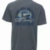 Capt. Harry' T-Shirt Flywheel Boat Charcoal Short Sleeve 1 Capt. Harry's Products Clothing & Gifts Flywheel Boat Short Sleeve T-Shirt In Charcoal