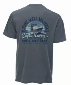 Capt. Harry's Products Clothing & Gifts Flywheel Boat Short Sleeve T-Shirt In Charcoal