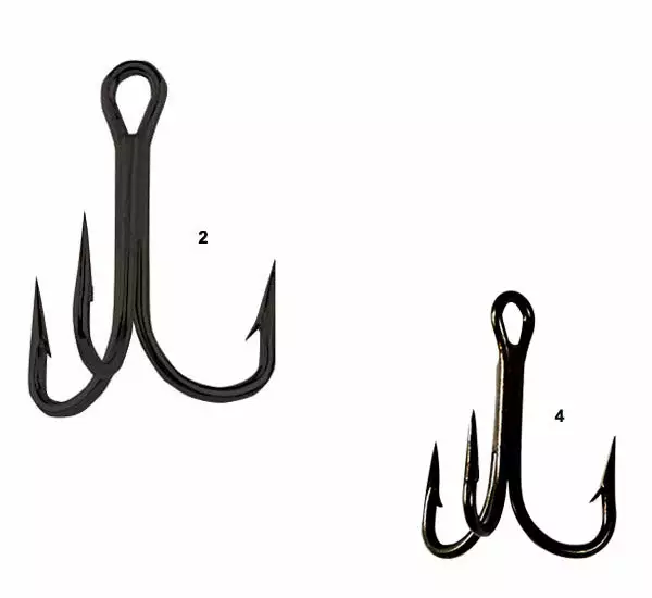 Tackle Treble Hook Eagle Claw L774F 25Pk Terminal Black 3 Terminal Tackle Eagle Claw L774F Black Treble Hook 25pk