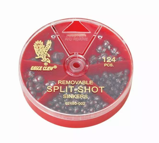 Terminal Tackle Split Shot Assorted Removable Eagle Claw 3 Terminal Tackle Eagle Claw Assorted Removable Split Shot