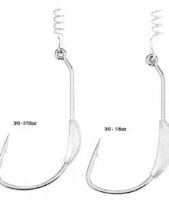 Gamakatsu Worm Hook Weighted Suplerline Hooks W/Spring Lock
