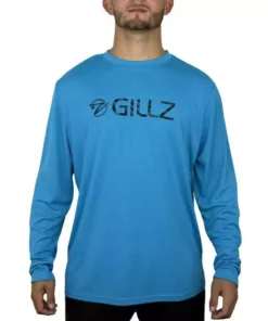 Clothing & Gifts Gillz UV Contender L/S Hawaiian Ocean Men's Crew Performance Shirt