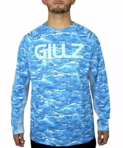 Gillz UV Tournament L/S Baltic Sea Waterman Print Men's Performance Shirt