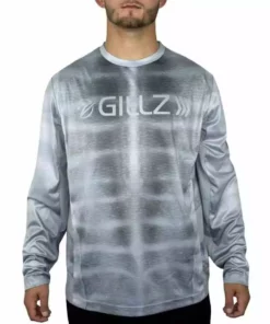 Clothing & Gifts Gillz UV Waterman L/S Grey Wahoo Men's Performance Shirt