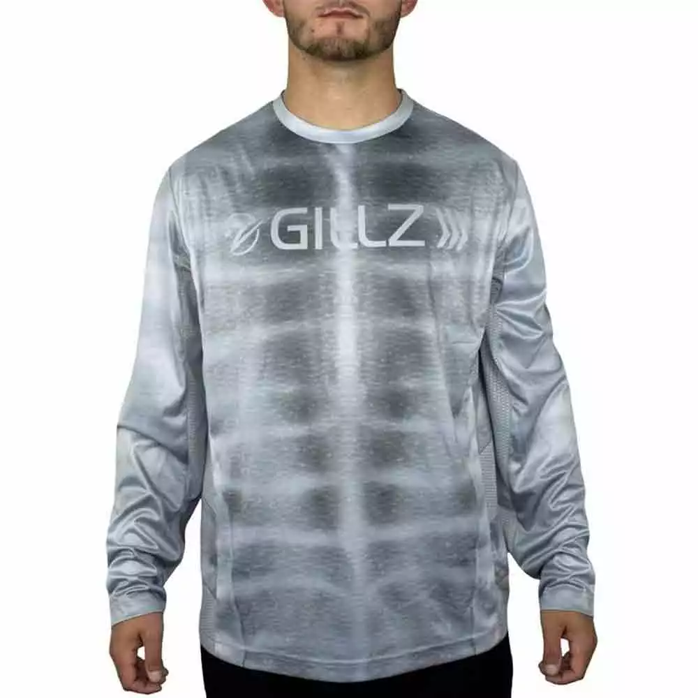 Clothing & Gifts Gillz UV Waterman L/S Grey Wahoo Men's Performance Shirt 3 Clothing & Gifts Gillz UV Waterman L/S Grey Wahoo Men's Performance Shirt