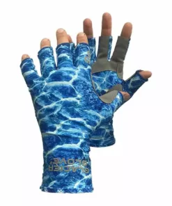 Glacier Outdoor Blue Camo Islamorada Sun Glove Fishing Accessories