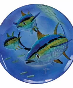River's Edge Guy Harvey Glass Serving Display Dishes