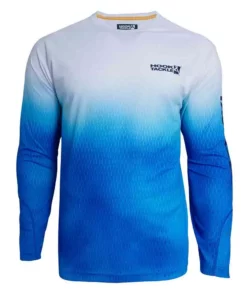 Clothing & Gifts Hook & Tackle Aqua Blue Skinz Wicked Dry & Cool Fishing Performance Shirt