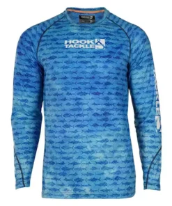 Hook & Tackle Gamefish Camo Wicked Dry & Cool Blue L/S Performance Fishing Shirt Clothing & Gifts