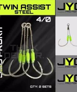 JYG ProFishing 4/0 Twin Assist Hook Cable