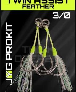 JYG ProFishing Twin Assist Hook Rig With Feathers