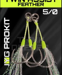 JYG ProFishing Twin Assist Hook Rig With Feathers
