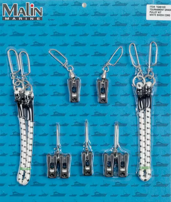 Malin Kit Pulley Tournament Grade Outdoor Boating Outrigger Marine, 3 Malin Tournament Grade Outrigger Pulley Kit Marine, Boating & Outdoor