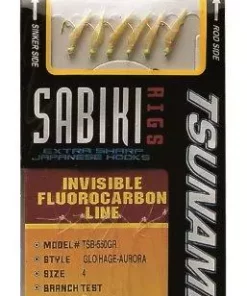 Tsunami Marathon MSB550G Glow Foil Green With Green Head Sabiki Rig