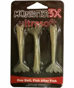 Monster3X Monster 3X Ultrasoft Shrimp 3 3/4In 3Pk Lures