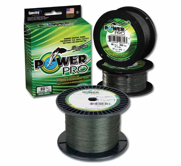 Line Power Pro 500Yd Spectra Braided Green Mos 3 Power Pro 500yd Green Moss Spectra Braided Line