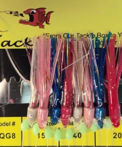 R&R Tackle SQG Weighted Multi Color Squid Sabiki Bait Rigs