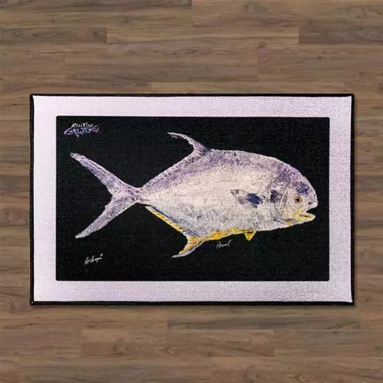 Capt. Harry' Mat Fishing Indoor/Outdoor Floor Realfish Gyotaku 4 Capt. Harry's Fishing Supply Realfish Gyotaku Indoor/Outdoor Floor Mats Gifts