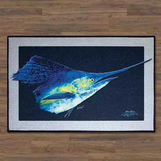 Capt. Harry' Mat Fishing Indoor/Outdoor Floor Realfish Gyotaku 10 Capt. Harry's Fishing Supply Realfish Gyotaku Indoor/Outdoor Floor Mats Gifts