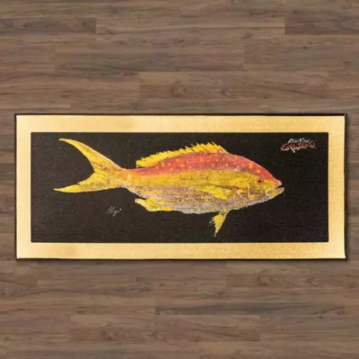 Capt. Harry' Mat Fishing Indoor/Outdoor Floor Realfish Gyotaku 7 Capt. Harry's Fishing Supply Realfish Gyotaku Indoor/Outdoor Floor Mats Gifts