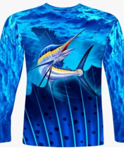Capt. Harry's Products Youth L/S Sailfish All Over Performance Shirt UPF50 Clothing & Gifts