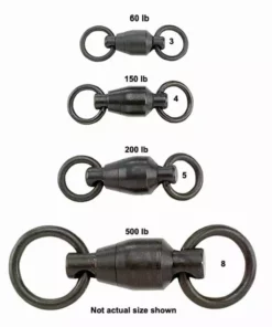Terminal Tackle Sampo Black Ball Bearing Swivels