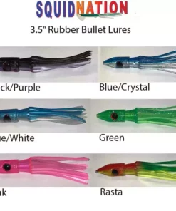 Squidnation Rubber Bullet Lures 10Pk