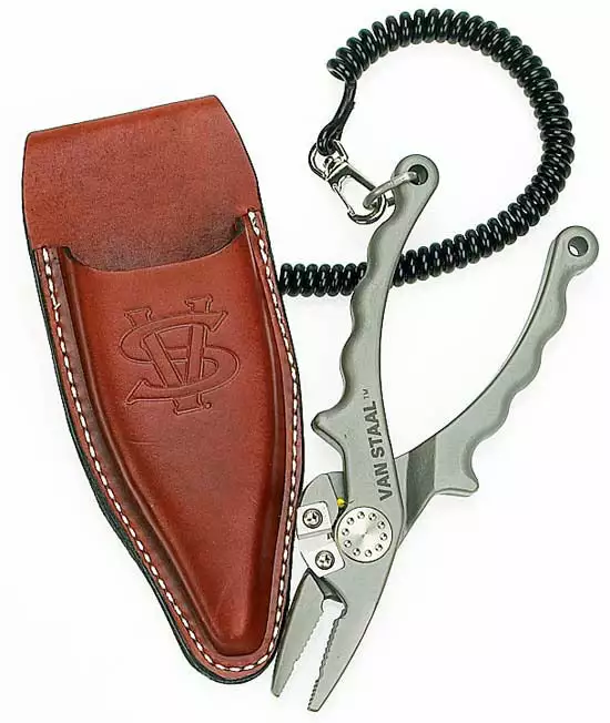 Plier Lanyard Titanium Van Staal 6" Pouch Fishing 3 Fishing Accessories Van Staal 6" Titanium Plier With Pouch And Lanyard