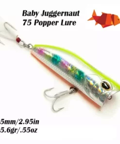 Vense Baby Juggernaut 75MM Popper Topwater Lure Lures